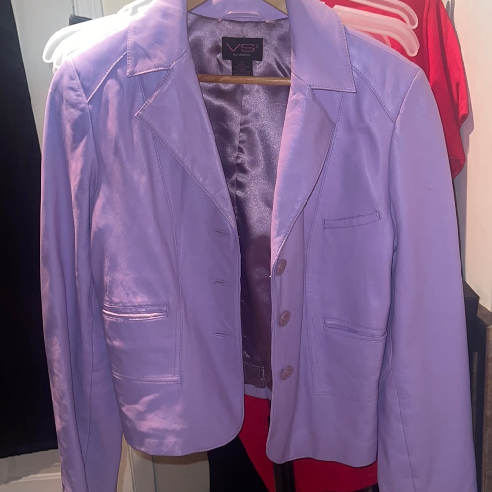COPY - Lavender Vakko leather coat